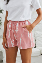 Tie-Dye Drawstring Waist Shorts