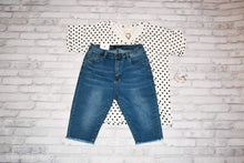 High-waisted bermuda shorts