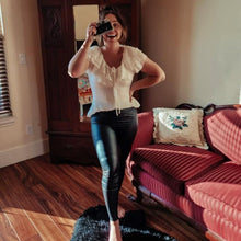 Faux leather leggings