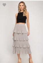 Tiered Midi Skirt
