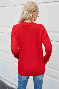 Pom-Pom Ribbed Sweater