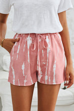 Tie-Dye Drawstring Waist Shorts