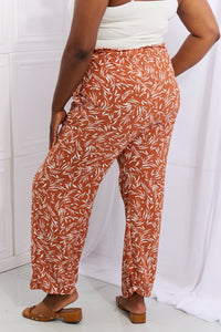 Geometric Orange Printed Pants