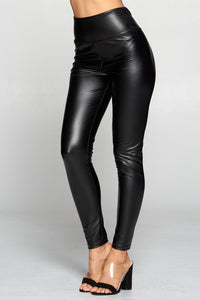Faux leather leggings